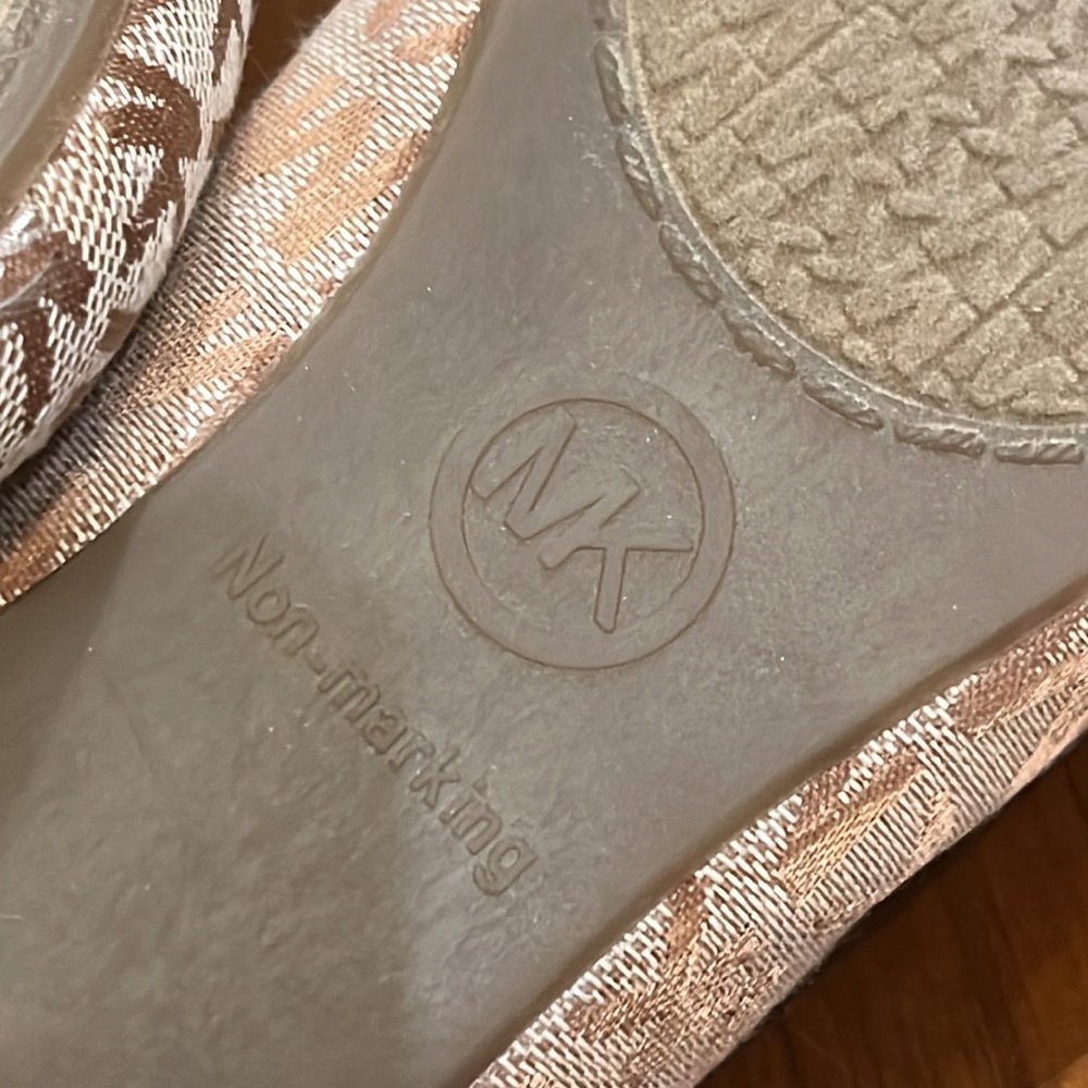 Michael Kors Faye 2 Jacquard Flats Shoes new Camel Youth 5Y GS Big Girls Size 5 - Picture 11 of 14
